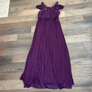 Alex Evenings Beaded Halter Long Gown, size 12
